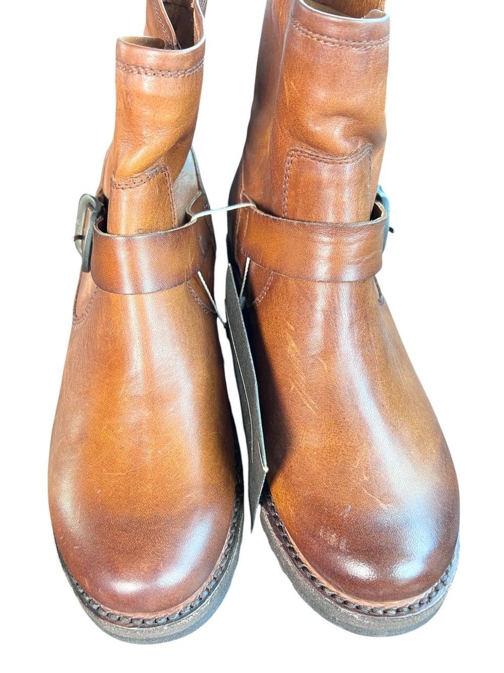 Frye Veronica Booties Brown Leather Ankle Boots Size 8 NWOT Few Scuffs - Picture 3 of 9